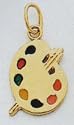Artist Palette Enameled Charm - A0179