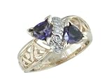 Alexis Stunning 14K Yellow Gold Iolite & Diamond Ring - B00020BQT2