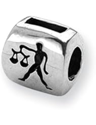 Libra Zodiac Charm in Silver for 3mm Charm Bracelets