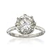 C.1960 Vintage 2.24ct Diamond Solitaire Ring In Platinum . Size 4.5