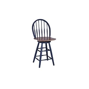 International Concepts Windsor Spindle Back Swivel Bar Stool