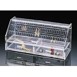 Earring Holder-Clear Acrylic-Holds 37 Pairs! (Clear) (10 W x 3 7/8 D x 4 1/2 H)