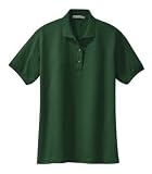NEW Port Authority - Ladies Silk Touch Sport Shirt Dark Green-S