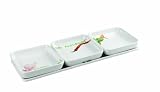 Domestic 923302 Antipasti-Set 4-teilig Light Line mit je 1 Tablett 30 x 10 cm und 3 Schalen flach eckig, 10 x 10 cm