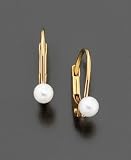 Children's 14k Gold Cultured Pearl Earrings