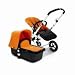 Bugaboo Cameleon Stroller - Dark Grey Base/Orange Canvas Tailored Fabric Set