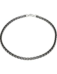 Sterling Silver Chain With Black Lacquer Sterling Silver Ch962 22 Inch