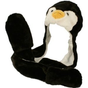 Penguin Plush Animal Hat With Scarf Mittens 3 In 1 Combo