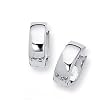 14K White Gold Huggy Earrings - 0.50"