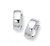 14K White Gold Huggy Earrings - 0.50