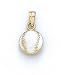 14k Domed Enamel Baseball Pendant