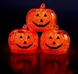 Set of 12 Litecubes LED Light Up Pumpkin Jack O Lantern