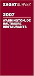 Zagatsurvey 2007 Washington, DC, and Baltimore Restaurants