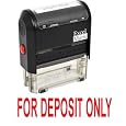 FOR DEPOSIT ONLY Self Inking Rubber Stamp - Red Ink (42A1539WEB-R)