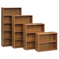 10700 Series wood bookcase 2 shelves medium oak 36w x 13 1 8d x 29 5 8h