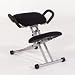 Orthopedic Chair - Back Relief (Black/Black) (21-28" H x 25" W x 24" D)