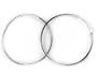Large Sterling Silver 3" Endless Hoop Earrings - 80mm Hoops