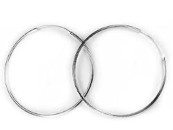 Large Sterling Silver 2.5" (65mm) Endless Hoop Hoops Earrings