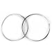Medium Sterling Silver Endless 2" Hoop Earrings - 50mm Hoops