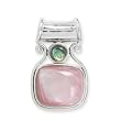 .925 Silver, Pink Shell & Paua Shell Pendant