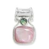 .925 Silver, Pink Shell & Paua Shell Pendant