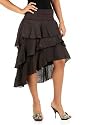 Women's Asymmetrical Tiered Woven Skirt