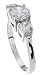925 Sterling Silver Brilliant-Cut 3 Stone CZ Ring image 2