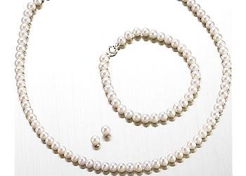 Signature Genuine Freshwater Pearl Set STERLING SILVER