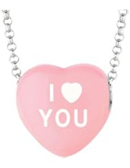 Sweethearts Enamel "I heart you" Heart on 16" Necklace Pendant with Gift Box