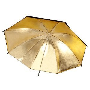 84CM (33) Black & Gold Reflective Lighting Umbrella - Great for Portrait Photography Studio