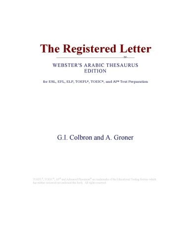 The Registered Letter (Websters Arabic Thesaurus Edition)