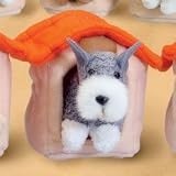 Dog House Schnauzer Fuzzy Town Plush Magnet