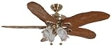 John Marshall Ducks Unlimited® Ceiling Fan with Hand-Carved Feather Blade and Light Kit