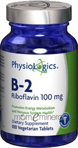 B-2 Riboflavin 100 mg 100 Tablets by PhysioLogics