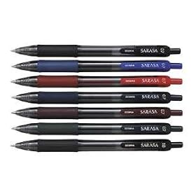 Zebra Sarasa Gel Retractable Black Fine 0.5mm Roller Ball Pens 12 Pack (46710)