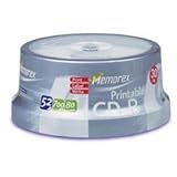 52x Write-Once CD-R Spindle with Ink Jet Printable Surface