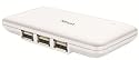 Trust Slimline 7-Port Hub USB 2.0, aktiv, weiß
