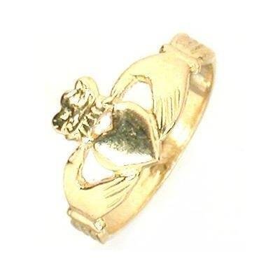 Baby Claddaugh Ring 14K Gold Irish Love Wedding Jewelry