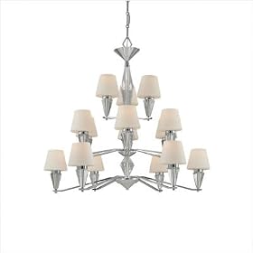 Minka Lavery Adamas 4269-77 Large 15-LT 900w (39H x 42W) Chandelier Lighting with Shades... by Minka