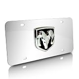 Dodge Ram Logo Chrome Steel License Plate