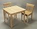 Square Table and Two Chair Set Natural