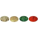 Piz-Zaz Hair Glimmer Tinsel 4 Color Set: Forest Green, Hot Champagne, Rio Red, Platinum + Hair Art PIn-Tail Comb