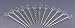 SILVER/CRYSTAL MARTINI PICKS - SET OF 12 SILVER AND CRYSTAL MARTINI PICKS