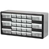 Akro-Mills : Stackable Cabinet,26 Drawers,20x6-3/8x10-11/32,Black/Gray -:- Sold as 2 Packs of - 1 - / - Total of 2 Each