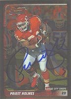 Priest Holmes, Kansas City Chiefs, 2003 Bowman Chrome Autographed Card