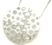 Necklace and Pendant Set - Sterling Silver Round Circle Design Pendant with 18 Chain Necklace