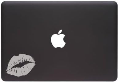 HOT LIPS Sexy Lady Lips 6" (color: SILVER) Vinyl Decal Window Sticker for Cars, Trucks, Windows, Walls, Laptops, and other stuff.