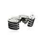 Stainless Steel and Black Rubber Cufflinks with Gift Box