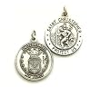 St. Christopher Sterling Silver Us Air Force Protect.18"stainless Steel Necklace Chain
