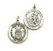 St. Christopher Sterling Silver Us Air Force Protect.20" Steel Necklace Chain
